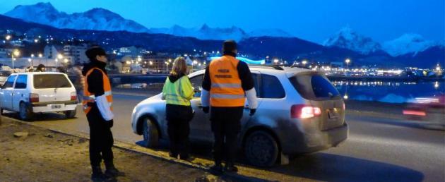 Operativo de tránsito en avenida Maipú. Gentileza: Consignas TDF